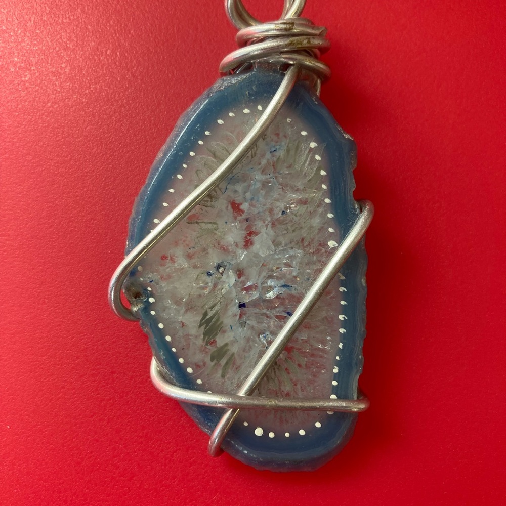 Stone wrapped in silver (Pendant)